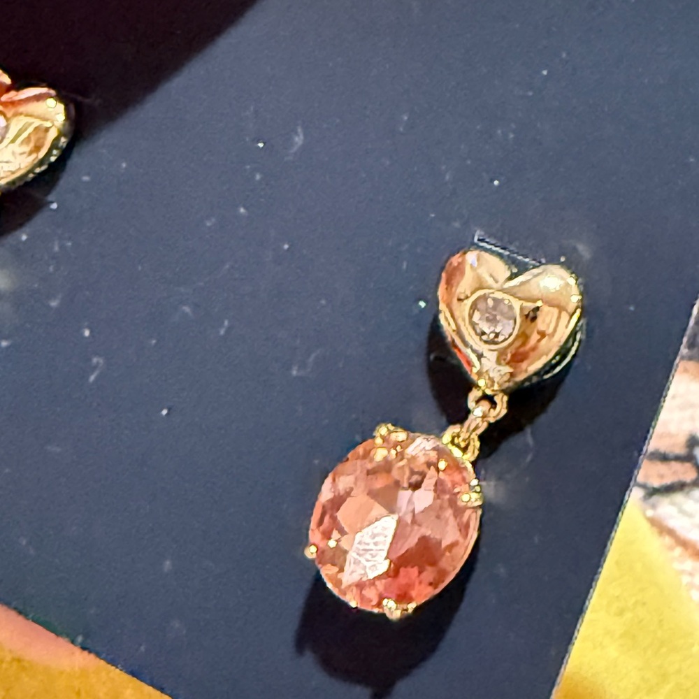 Coach Heart Stone Drop Earrings - Picture 3 of 8